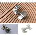 Concealed Hidden Stainless Steel T Clips Fixings (100) for Composite Decking Plastic Decking PVC Decking WPC Decking Board